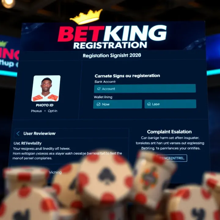 User interface displaying the registration form and promo code entry field on BetKing platform