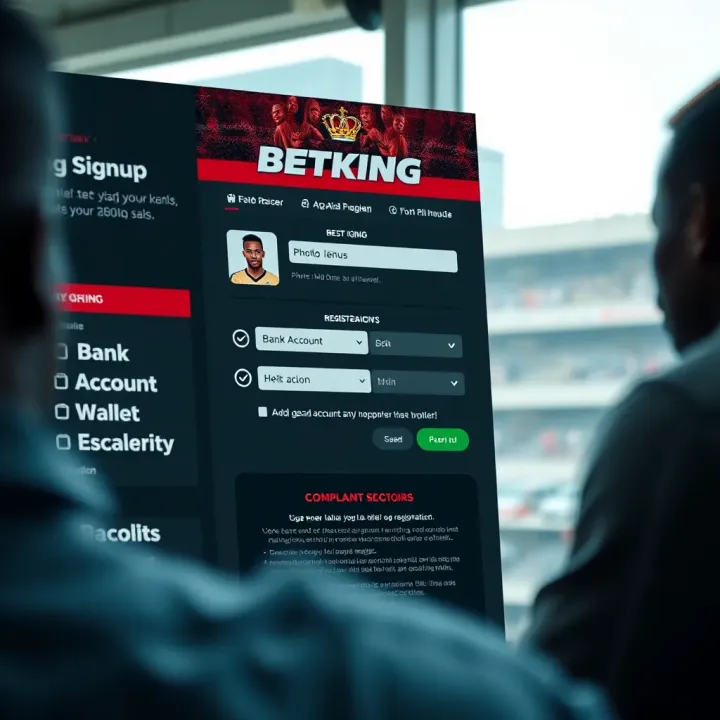 Smartphone displaying the BetKing app interface with sports betting options