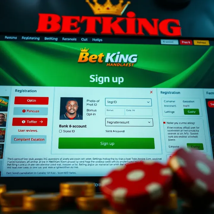 Mobile device displaying BetKing app interface with betting options visible