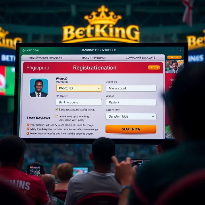 User interface of BetKing app showcasing betting options and live odds