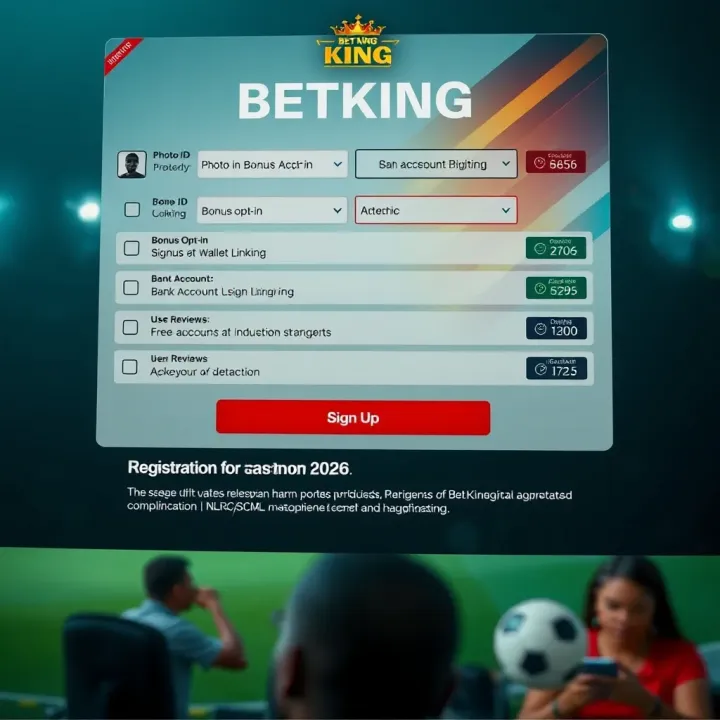 Mobile phone displaying BetKing app installation and account setup screens