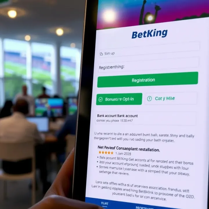 Screenshot of the BetKing app interface showing betting options on a mobile device
