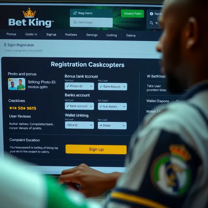 Display of betting offers and bonuses available on BetKing