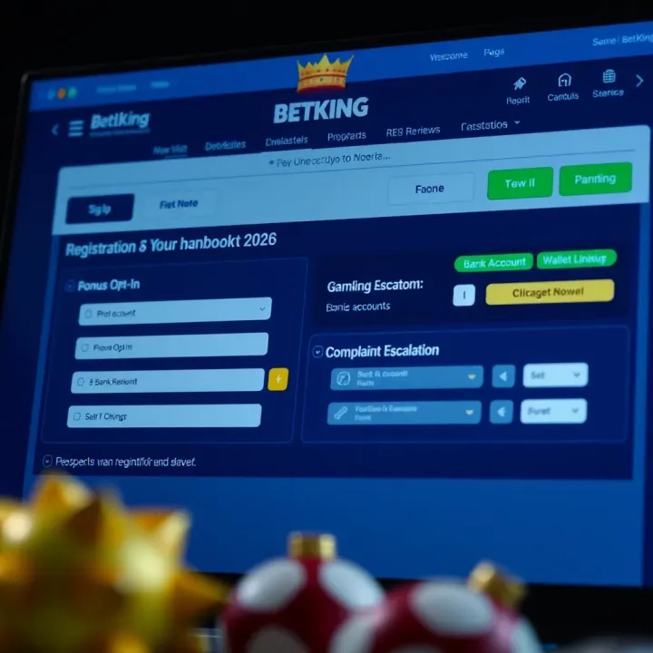 Interface showing BetKing Casino free spins offer with promotional details