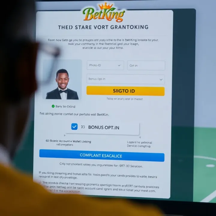 User navigating BetKing desktop site with focus on betting tips and troubleshooting guide