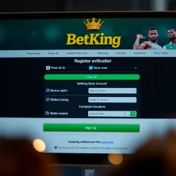 Mobile phone displaying BetKing Games app interface with colorful game icons and navigation menu