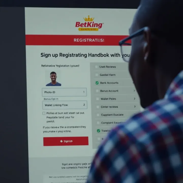 Illustration of a Nigerian player navigating the BetKing website to access the Gates of Olympus demo with clear instructions