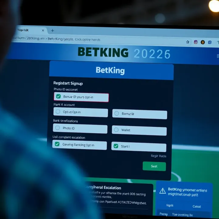 User navigating BetKing Nigeria betting options on smartphone with clear navigation icons