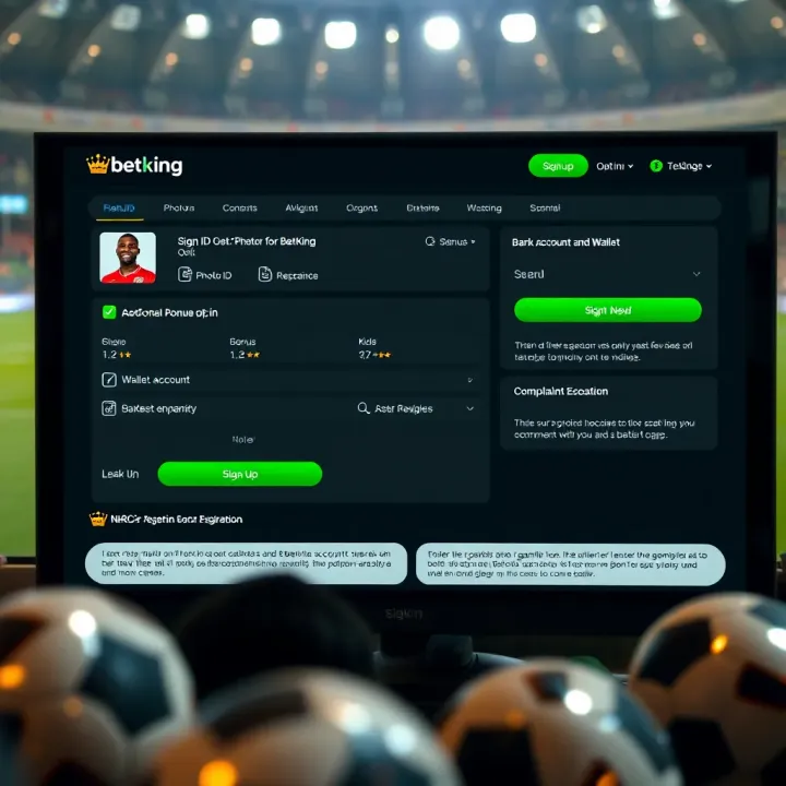 Mobile phone displaying BetKing sports betting app interface with various sports markets