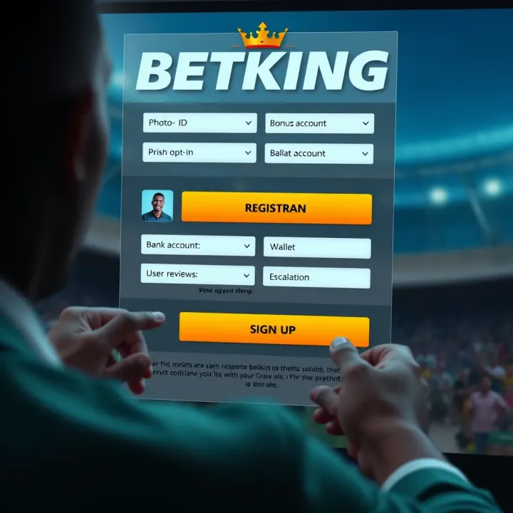 User navigating through the BetKing SoccerOnline registration page on a smartphone