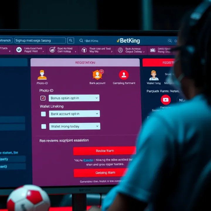 User interacting with BetKing Verve payment interface on mobile device