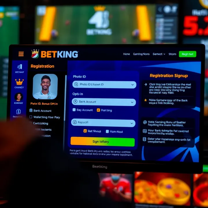 Person entering details into BetKing registration form on a smartphone