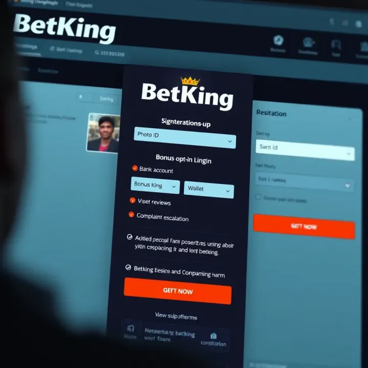 Mobile phone displaying BetKing registration page for Nigerian users