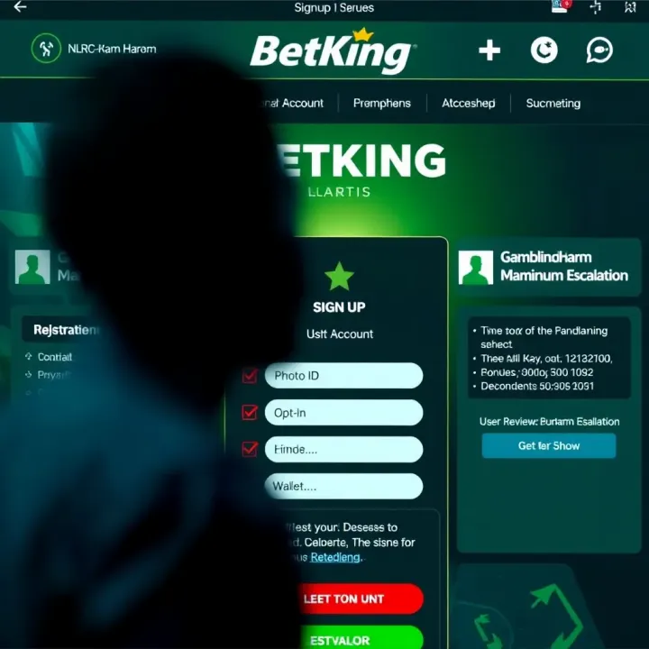 Login screen displaying username and password fields for BetKing Nigeria account access