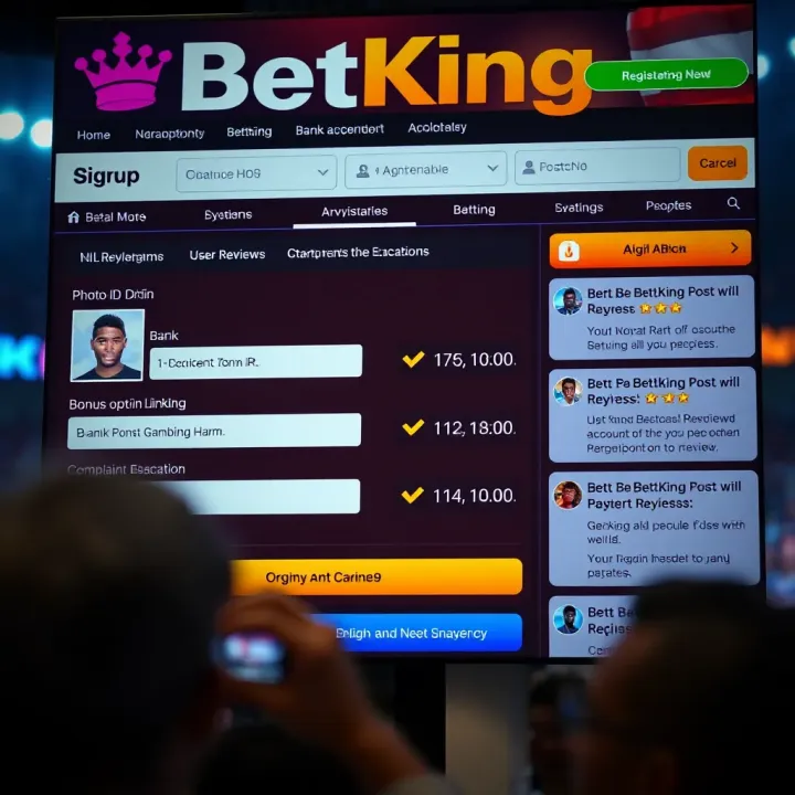 Illustration of BetKing and PayPal logos connected by digital payment symbols