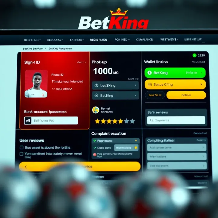Mobile phone displaying BetKing's classic interface with Lagos city skyline in background
