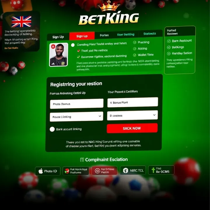 Mobile phone displaying Old BetKing sports betting interface with simple navigation