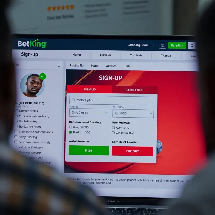 Mobile device displaying BetKing mLite platform interface on a simple phone