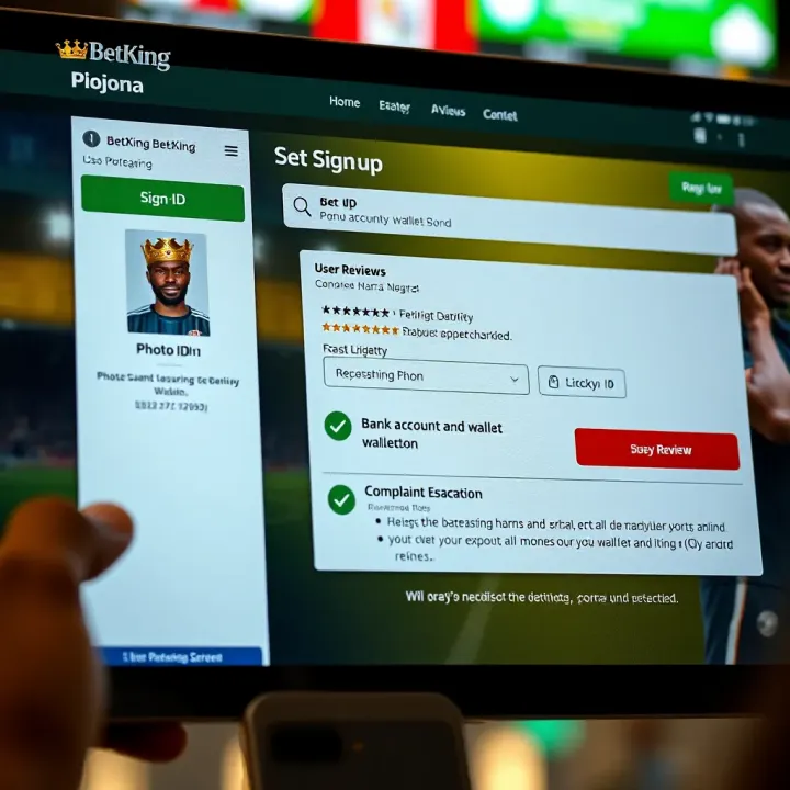 Exterior view of a bustling BetKing shop in Lagos with customers placing bets
