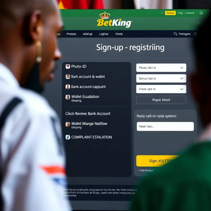 Screenshot showing the old mobile interface of BetKing highlighting its layout and navigation features for Nigerian bettors