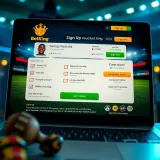 Screenshot showing the classic interface of the old shop Betking platform with betting odds and options