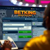 User navigating BetKing app interface on mobile device